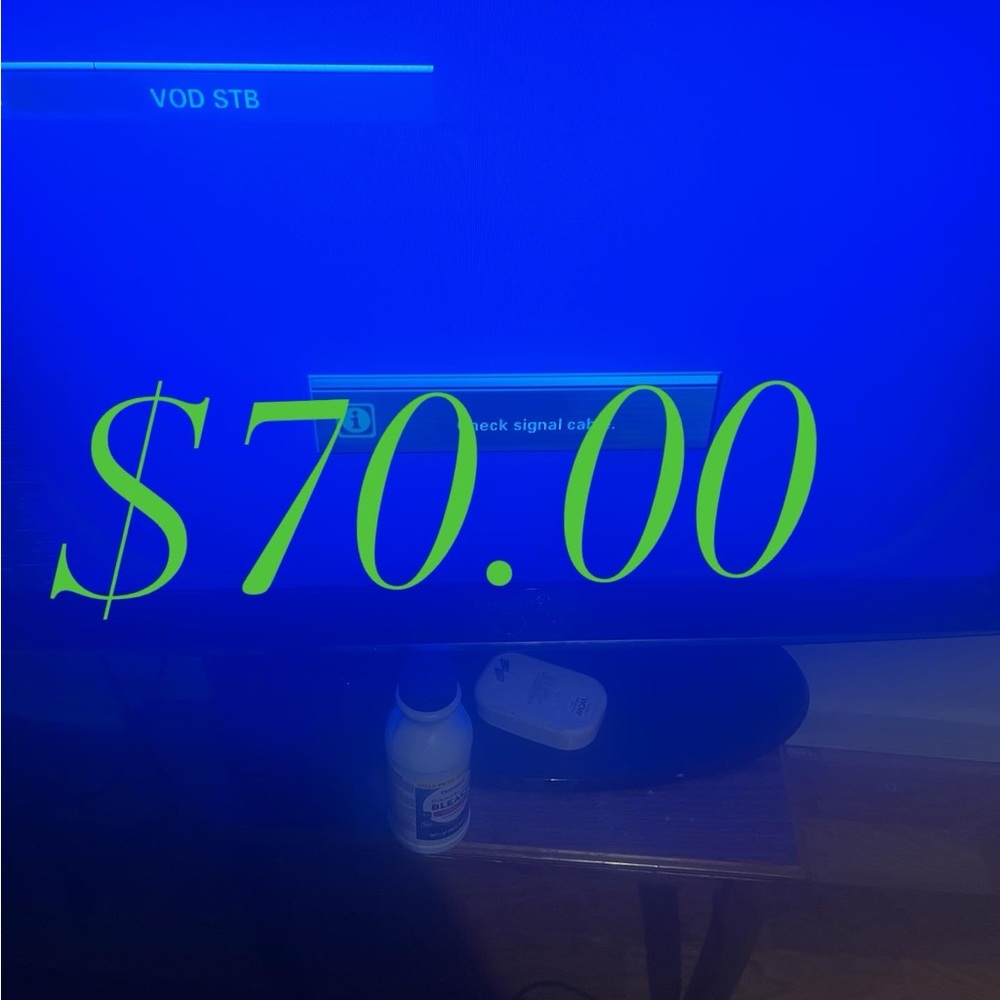 Samsung Blue TV Screen